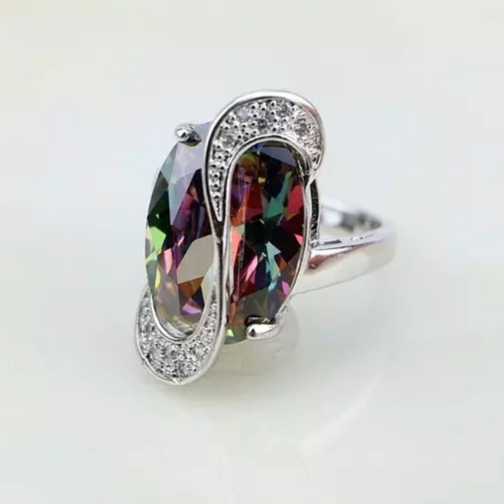 Handmade CZ S925 Multicolor Ring